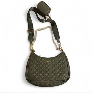 Steve Madden Quilted Olive Crossbody Bag